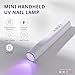 AIRSEE Mini Handheld UV Light for Gel Nails,Portable Rechargeable Nail Lamps,2 Timers for Rhinestone Glue Decoration,Gel Nail Strips at Home,Travel(White)