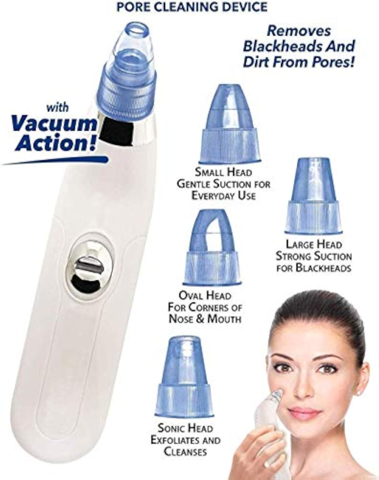 Facial Pore Cleaner & Blackhead Remover Tool, Vacuum Machine