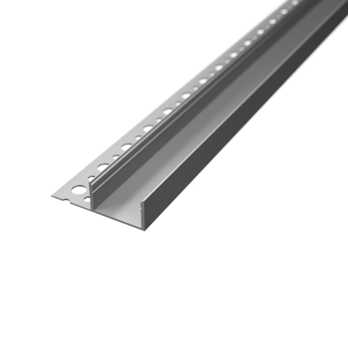 Profil en aluminium BETA2 de 2 m encastré Plaque de plâtre Carrelage pour bande LED coque mate (BETA2L)