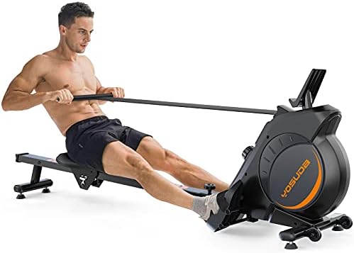 YOSUDA Magnetic Rowing Machine 350 LB Weight Capacity - Foldable Rower for Home Use with LCD Monitor, Tablet Holder and Comfortable Seat Cushion