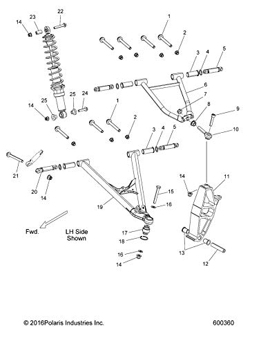 Bras de commande Polaris authentique 1824369-458 de suspension - 2