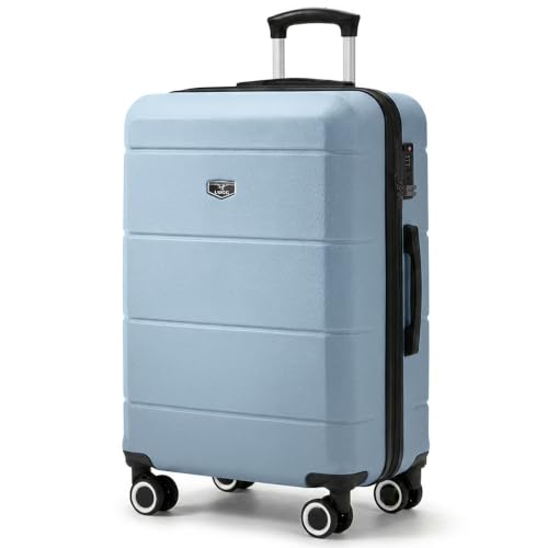 LUGG 24 Inch Jetset Suitcase Hard Shell Case 4 Wheel Travel Bag Lightweight ABS Material
