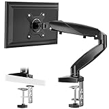 OLIXIS Single Monitor Mount for Ultra Wide 15 to 27 Inch Screen, Fully Adjustable Gas Spring Monitor Arm Desk Stand with Clamp and Grommet Base, Fits 4.4 to 15.4 LBS Vesa 75 100