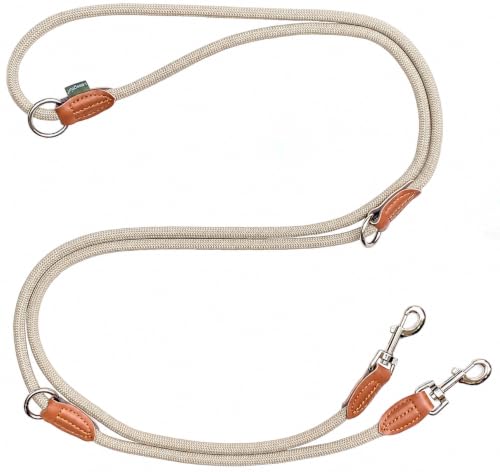 Leisegrün Hundeleine 3m große Hunde, Führleine verstellbar, Beige
