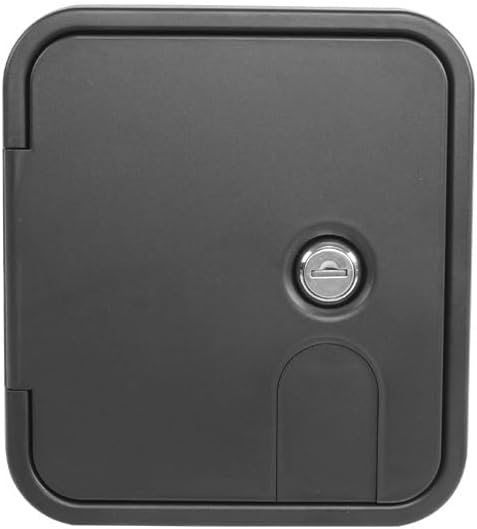 Accessories Black Gravity Water Inlet Anti-Aging Square with Keys Hatch Cover Lockable for Caravan Motorhome Camper Van(0100841)