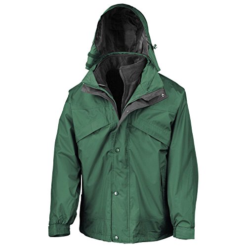 Result 3 In 1 Removable Fleece Waterproof Windproof Mens Rai - Black/Black - 2Xl #TOP2