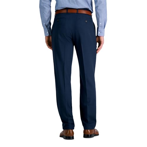 Haggar Men's Straight Fit Premium Comfort Dress Pant Blue — view 3