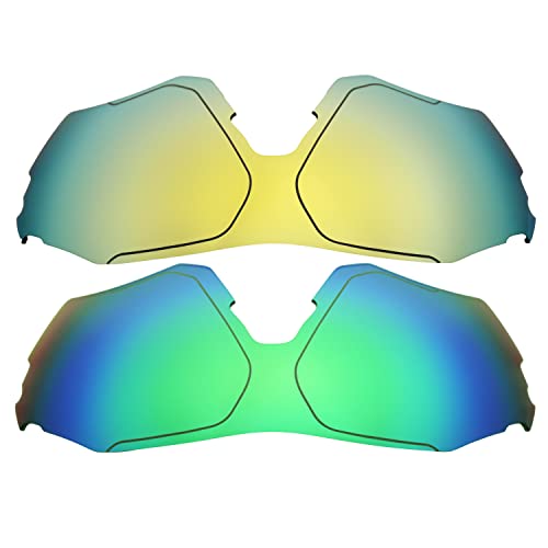 Lentes EVZero Range compatibles en color oro 24K y verde repuesto de cristales talla única