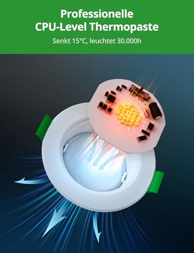 Spot encastrable led extra plat 5w blanc chaud neutre froid