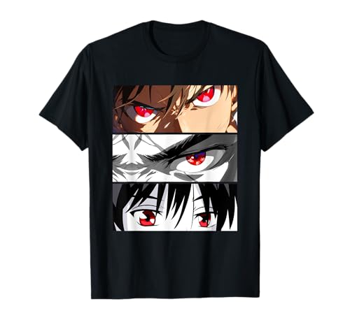 Anime Personajes Japoneses Ojos Kawaii Cara Otaku Manga Camiseta