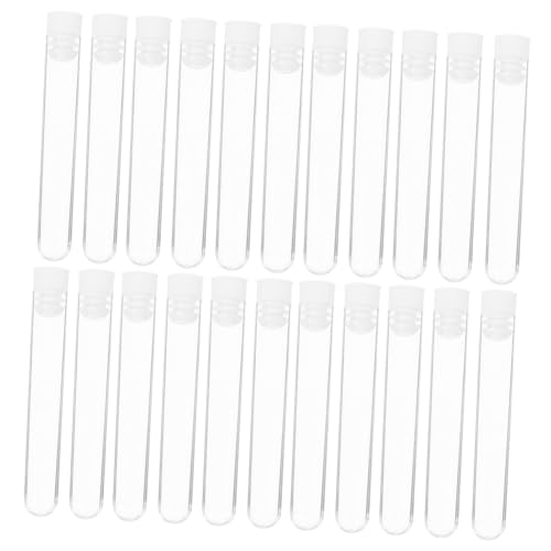 NAMOARLY 50pcs Lotion Bottle Clear Container Containers with Lids Small Laboratory Bottle Container with Lid Chemical Reagent Mini Storage Bottles Beads Storage Container Test Tube