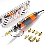 AOUTK Wood Burning kit, Professional WoodBurning Pen Tool, DIY Creative Tools,Wood Burner for Embossing/Carving/Pyrography，Suitable for Beginners,Adults (orange)