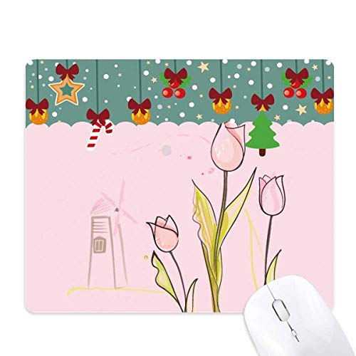 Tapis de souris en caoutchouc durable Windmill tulipe haute précision