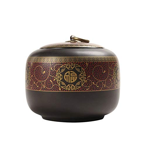 TAOZUYING Urna de cenizas de cremación para adultos, caja conmemorativa funeraria humana mediana y grande, recuerdo de cerámica hecho a mano, familia o cementerio (tamaño : 16,5 x 14 cm) matrimonio