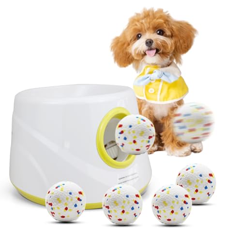 ZAPELL Automatic Dog Ball Launcher with 6 ETPU Balls,...