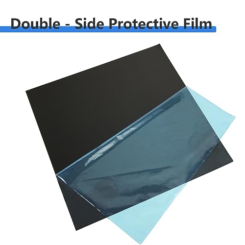 ZOFUN 2 Stück Aluminium-Metall Aluminiumplatten schwarz, 300 x 300 MM Alublech 1mm Aluminiumblech Alublech 1mm aus 5052-Aluminium, Aluverbundplatte Schwarz for die industrielle Heimwerker