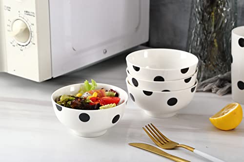 Loymokinar Black And White Dishes, 16-Piece Modern Porcelain Dish Set, Includes Dinner And Dessert Plates, Bowls, And Mugs, Perfect For Housewarming, Wedding, And Parent’s Day Gifts #TOP6
