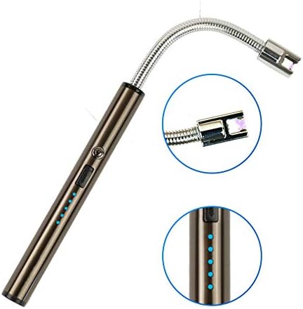 NWGear Electric Arc Lighter | Candle Lighter with Long 360° Flexible Neck, LED Battery Indicator, USB Rechargeable, Splash & Windproof – for Candles, Gas Stoves, Emergency - No Logo
