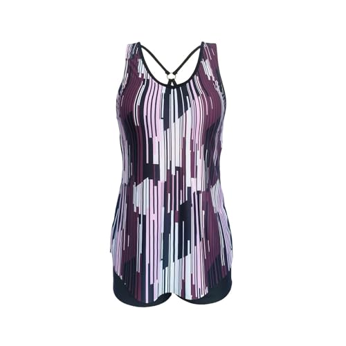 Maillot de bain tankini deux pièces avec short et maintien du ventre - 4