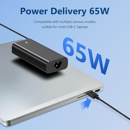 New 65W USB C Power Adapter Compatible with Dell Latitude 3440/3540/5320/5420/5430/5440/5520/5530/5540/7330/7340/7400/7430/7440/XPS 13,ChromeBook 3100,2-in-1 Tablet,Type C Adapter Power Cord - Image 3