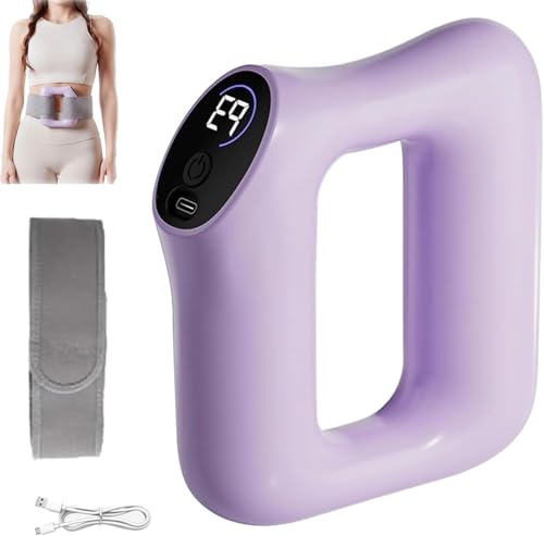 Multifunctional Fascia Ring for The Entire Body - Adjustable Vibration Fascia Ring Massager with 3 Modes 5 Levels, Portable Cordless Body Relaxation Device for All Parts of The Bodies (Purple)