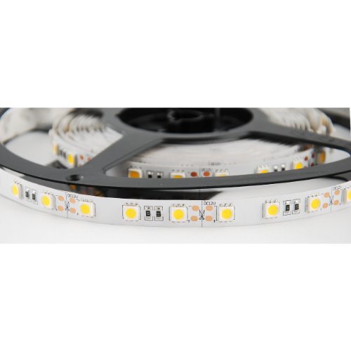 Image of ABI Daylight White 6000K High Brightness Flexible LED Strip Light with AC Adapter, SMD 5050 LED Chips, 5 Meters / 16.4 FT Spool, 12VDC