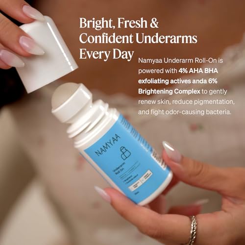 Image of Namyaa Underarm Roll On- AHA BHA & Brightening Complex|Reduces Pigmentation&Odour Deodorant Roll-on - For Women | Pack Of 2