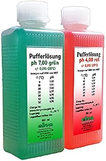 elvo Pufferlösung/Eichlösung Set a` 100 ml pH4+pH7, Kalibrierlösung.
