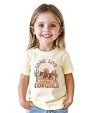 Homie Weekend Toddler Cowgirl Shirt for Girls Western Shirts Cow Girl Clothes Horse Graphic Tee Short Sleeve Cotton Summer Outfit 2-8 Years