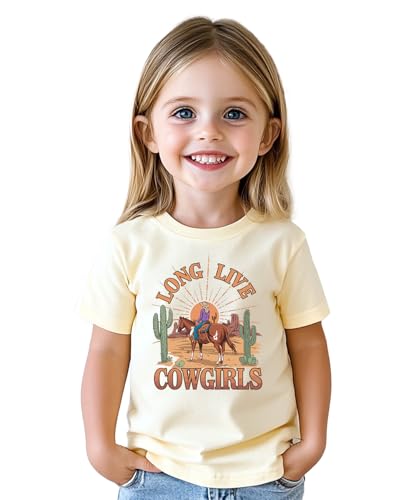 Homie Weekend Toddler Cowgirl Shirt for Girls Western Shirts Cow Girl Clothes Horse Graphic Tee Short Sleeve Cotton Summer Outfit 2-8 Years