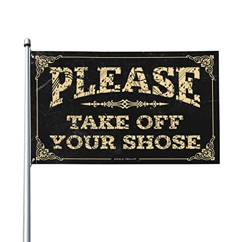 Please Take Off Your Shoescarpet Flag pour garder une chambre universitaire propre