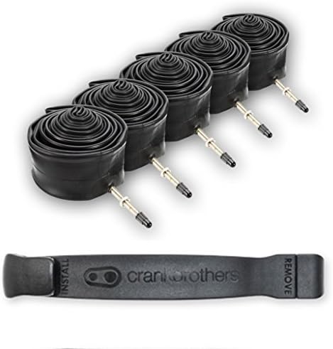 Mountain Bike Inner Tubes - 5 Pack with Crank Brothers Speedier Lever - Various Sizes - Presta Valve (26 x 1.75 - 2.5)
