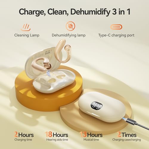 Hearing Aids, Hearing Aids for Seniors with Automatic Noise Cancelling for the Hearing Loss, Rechargeable Bluetooth Hearing Amplifiers with APP Volume Control, Premium Comfort Design and Wear - Thumbnail 6