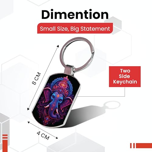Image of Premium Printed Metal Keychain for Men & Women | High-Definition Artwork Print | Durable Key Ring for Car, Bike, Home & Office Keys | Stylish Decorative Key Holder Gift