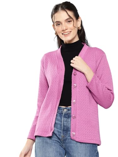 Image of Aarika Womens Casual Wear Black Colour Solid Woolen Cardigan