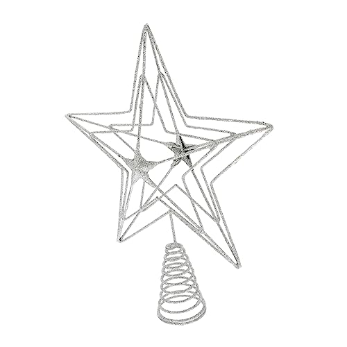 Amosfun Christmas Tree Top Star Decoration For Home Decoraciones Para Salas De Casa Vintage Decor Festive Tree Topper Tree Toppers Christmas Decorations Shiny Christmas Tree Topper Iron #TOP27