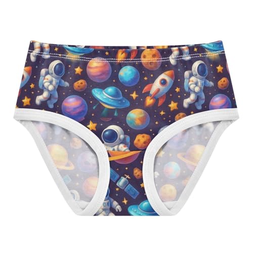 Joisal Girls Underwear Toddlers 2t Cotton Little Girl Panties Funny Kids Undies Briefs Fun Colorful Outer Space Planets