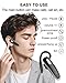 Jinreoo Bluetooth Headset, V5.1 Ultralight Wireless Handsfree Earpiece Cell Phone with Noise Cancellation Microphone for PC Tablet/Laptop Computer, Headphones for Trucker/Driver/Business- Black