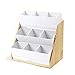 Mind Reader Condiment and Accessories Organizer, 9 Compartments, Wood