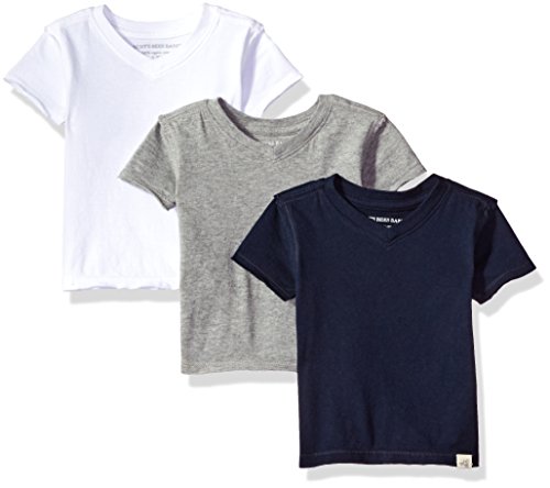 Burt's Bees Baby Boys Tees, Short Long Sleeve V-neck Crew Infant Top, 100% Cotton And Toddler T-Shirt Set, Multi 3-pack, 4T US by Burt's Bees Baby - Used condition - US$17.91