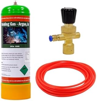 Argon Disposable Gas KIT Bottle MIG TIG Welding w/Regulator Hose 2.2L (Argon 100%)