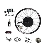 48V 2000W 27.5 Inch MTX Rim Rear Wheel E-Bike Conversion Kit, UKC1 Display & PAS, Programmable Brushless Gearless Hub Motor, 45A Controller for Mountain Bike DIY