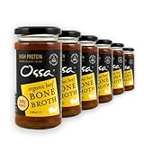 Ossa Bone Broth – Beef, 100% Natural & High Protein | Gut Health & Digestion Support | Keto & Paleo Friendly | Preservative-Free | 240ml (Pack of 6)