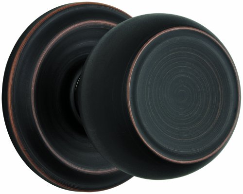 Brinks Push Pull Rotate Door Locks Stafford Passage Hall/Closet Knob, Tuscan Bronze, 23041-150