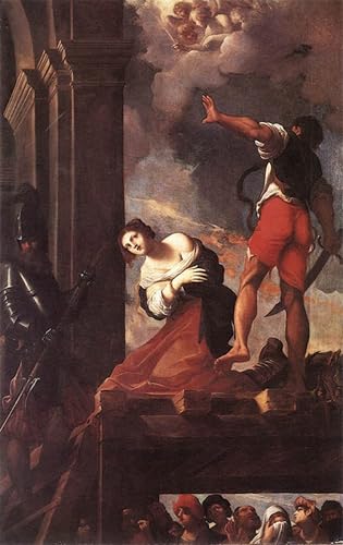 Peinture le Martyre de Sainte Marguerite Carracci Toile Affiche Art Mural Salon 60x90