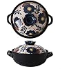 Ceramic Casserole Clay Pot with Lid,Chinese Style Stew Soup Pot High Temperature Resistance Health Pot Home Gas Stockpot,Ceramic Cookware for Kitchen and Dinner,B,1.5L