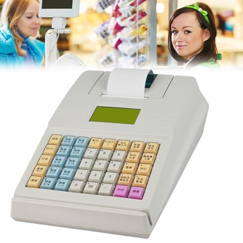 Commercial Small Electronic Cash Register, Electronic Cash Register, Cash Register Till for Small Business, for Restaurant Supermarket Retail, English System