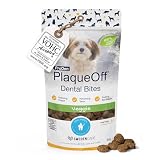 ProDen PlaqueOff Bocaditos Dentales con Sabor a Verduras para Perros 60 g – Ayudan a Eliminar el Sarro, Combaten el Mal Aliento y las Enfermedades de las Encías, y Promueven la Higiene Oral