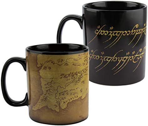 Paladone PP6546LR Lord Of The Rings Heat Change Coffee Mug, 550ml, Colour Changing