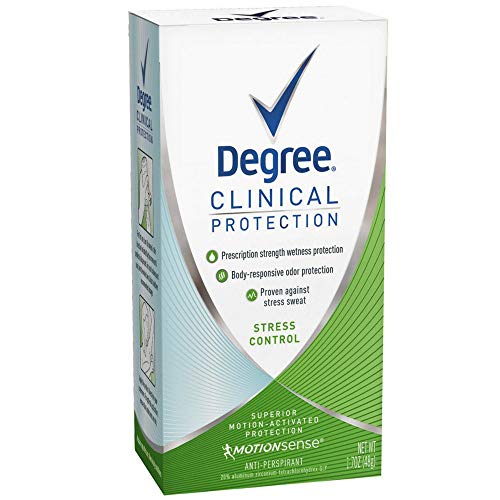 Degree Clinical Protection Antiperspirant & Deodorant, Stress Control 1.70 oz (Pack of 5)